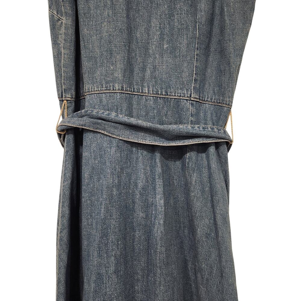 Veronica Beard button front denim shirt midi dress size 4 - Picture 5 of 6